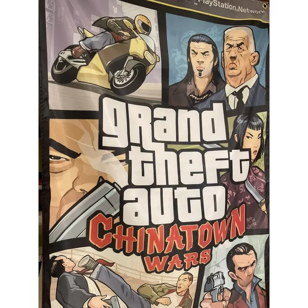 Grand Theft Auto Chinatown Wars 5' Flag Banner Sony PSP PlayStation Portable GTA